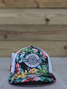 Sea Dog Black Floral Hat